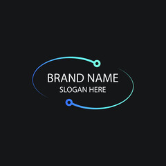 Abstract technology vector icon. Brand Name tech logo.