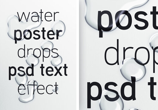 Water Drops Poster Design
