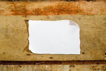 old wooden board background with old paper texture 
