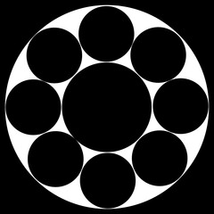 家紋　石持地抜九曜