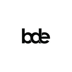 bde letter original monogram logo design