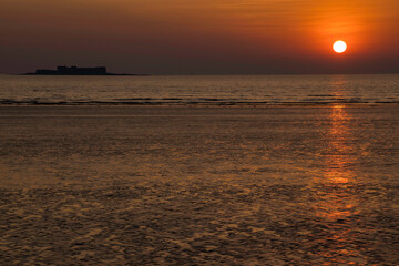 Naklejka premium Sunset on the Beach