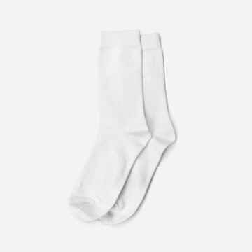 double socks mockup isolated on white background