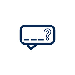 Icon vector graphic of question illustration