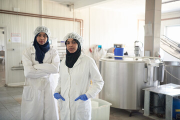 business woman team in local cheese production company