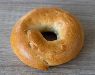Freshly baked Brioche bun in doughnut shape
