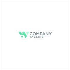 Fototapeta premium Letter HW or WH a modern and refined/sophisticated logo that appeals to people in all stages of life and of different financial backgrounds (young and older/ wealthy and not so wealthy).