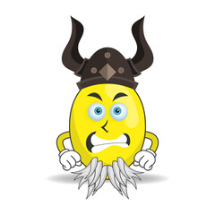 The Lemon mascot character becomes a fighter. vector illustration