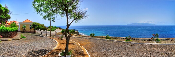 Entrance to the plaza of Presidio, in Sao Filipe, Fogo Cabo Verde