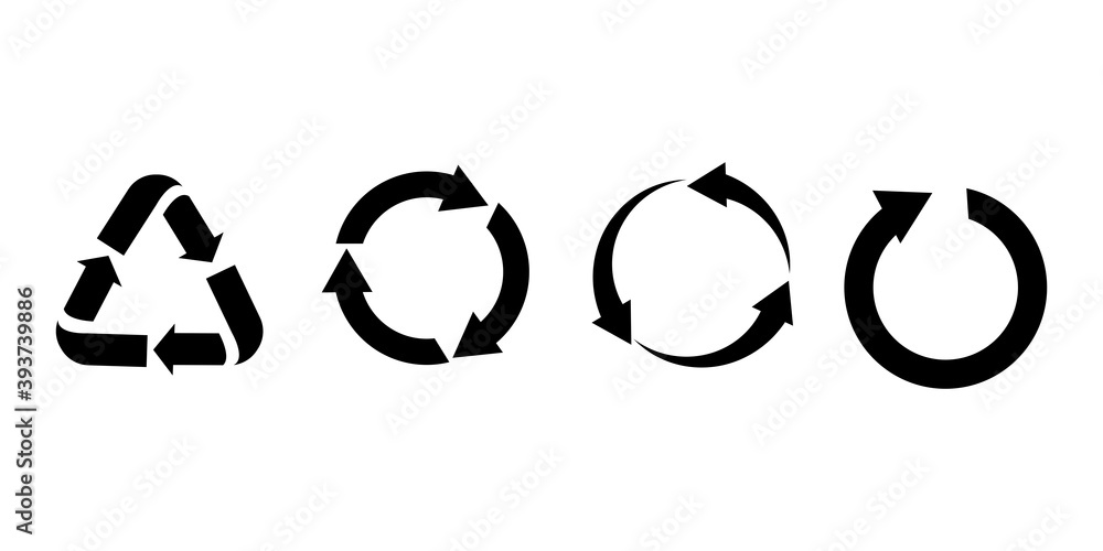 Poster flat set with arrows circle triangle for banner design. circle shape template illustration. stock im