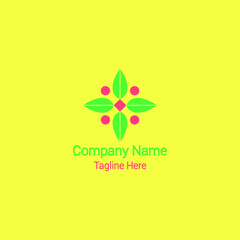This is design of natural beauty, the green leaves with pink dot, as the symbol of beauty and nature, great for all company or business related to beauty, such as spa, beauty product, skincare, etc.