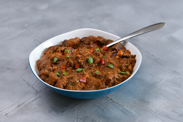 Kerala beef curry , Goan style beef vindaloo , Indian food Lamb or beef curry . spicy Beef curry...