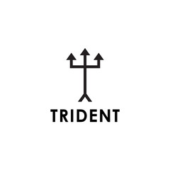 Trident Vector Logo Minimalist