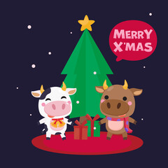 Festive Greeting card. Christmas and New year template for invitation card. Christmas and New year Background.