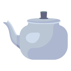 
Kitchenware cooking pot, flat icon of teapot vector 
