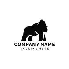Obraz premium GORILA LOGO DESIGN FLAT MINIMALIST CLEAN ANIMAL LOGO