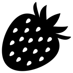 
Flat icon of strawberry, healthy diet 
