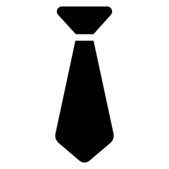 
Mens fashion wear neckcloth, flat icon of tie 
