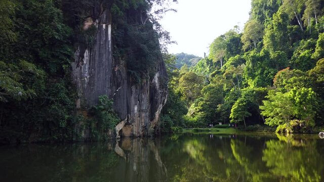 Scenic mountains and lake view in Tambun, Perak