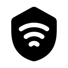 
Safety shield icon in editable glyph style 
