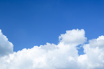 White clouds on blue sky