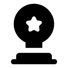 
Vector of achievement trophy in modern filled style, prize
