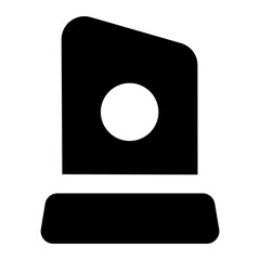 
Vector of achievement trophy in modern filled style, prize
