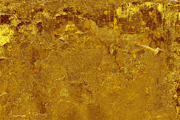 shiny Fortuna Gold plaster on wall texture background