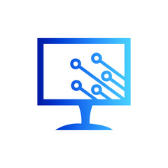 Computer Repair Logo. Computer Service Logo Vector. Laptop Technology, tech icon