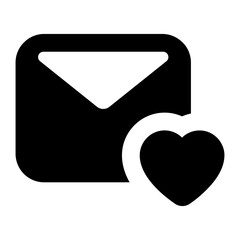 
Love mail icon in editable style, heart with envelope 
