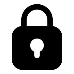 
Glyph icon of lock, editable padlock vector 
