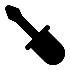 
A maintenance tool, screwdriver solid icon
