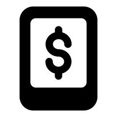 
Vector of mobile payment app in editable filled style 
