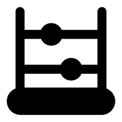
Solid icon of abacus, editable vector design 
