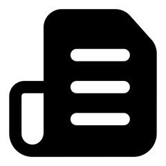 
A trendy icon of document, paper file in filled style 
