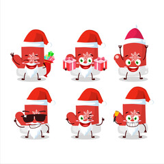 Santa Claus emoticons with new red gloves cartoon character