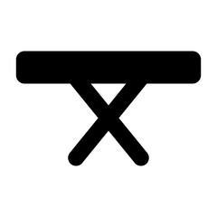 
Catchy icon of folding table, dining table
