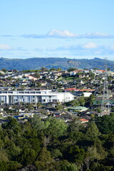 East Auckland city view from the top of the hill 