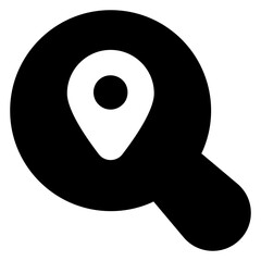 
Conceptual icon of seo analysis, filled vector 
