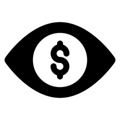 
Dollar eye vector in editable style 
