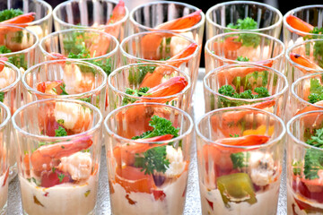 Thai people celebrate Songkran Day with a cocktail reception in a luxury restaurant at Thailand.