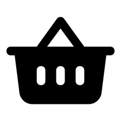 
Trendy icon of grocery cart in solid style 
