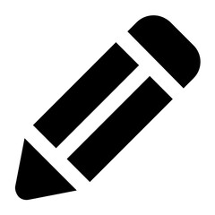 
Pencil vector, modern solid icon of stationery item

