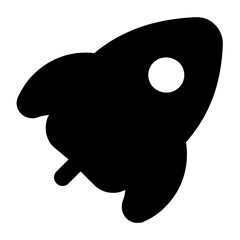 
Rocket icon, editable solid vector of spaceship 
