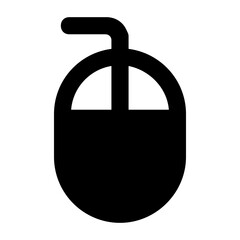 
Icon of computer mouse in solid design
