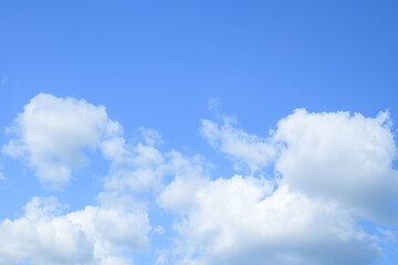 White clouds on blue sky