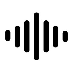 
Sound waves vector in modern solid style, audio waves
