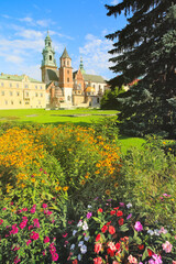 Wawel Royal Castle and Wawel Cathedral, a royal castle residency located in central Krakow, Poland