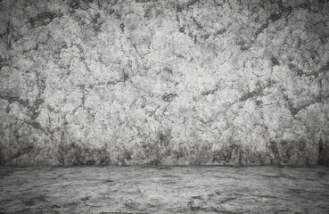 empty room, plaster wall, grey background