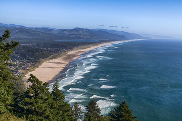 Beautiful Pacific coast in summer sunny day